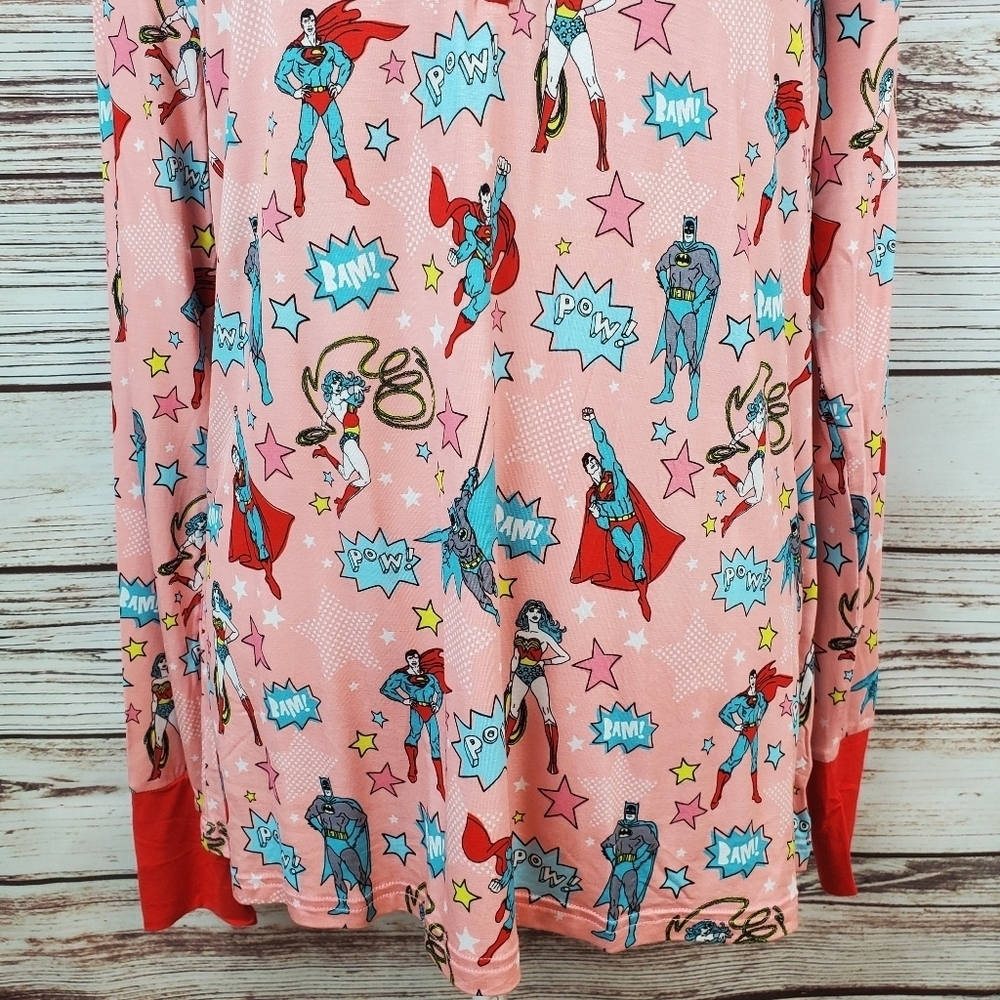 NWT Little Sleepies Womens Large DC Justice League 2-PC Pajamas Top Pants    #59 - Picture 4 of 15